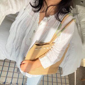 Natural Woven Tote Bag 🏝️